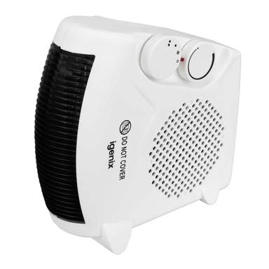 Igenix IG9010 2000W Fan Heater Flat or Upright White
