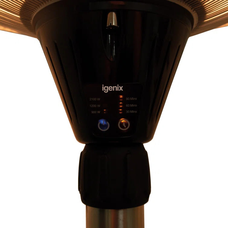 2100W Portable Umbrella Patio Heater Stainless Steel