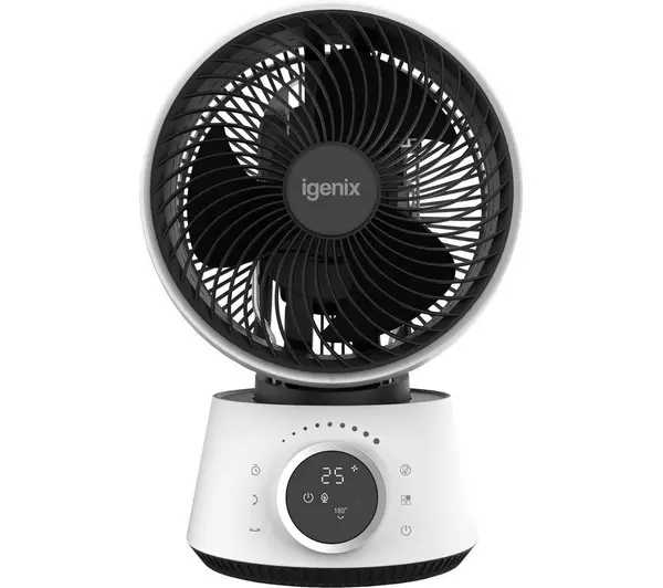Igenix IGFD4009W 9 Inch Digital Air Circulator Turbo Fan - White