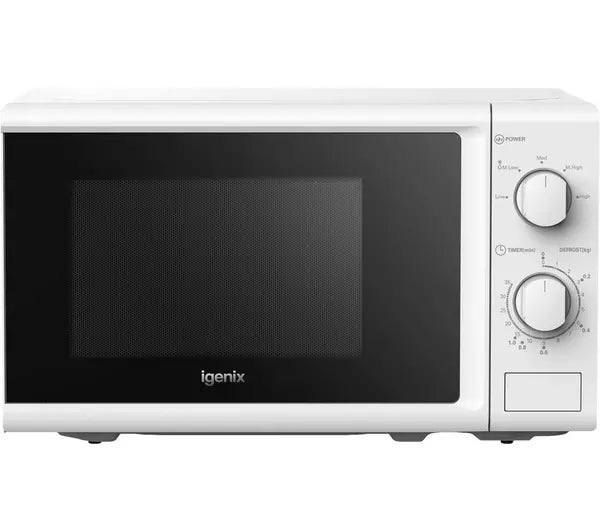 Igenix IGM0820W 20L 800W Manual Solo Microwave White