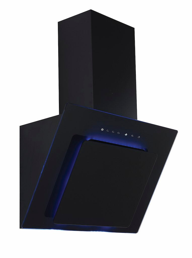 Lifestyle LSHDANBL60B 60cm Angled Chimney Hood