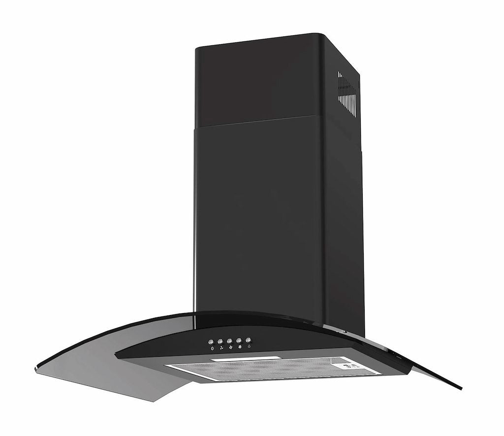 Lifestyle LSHDGC60B 60cm Curved Glass Chimney Hood
