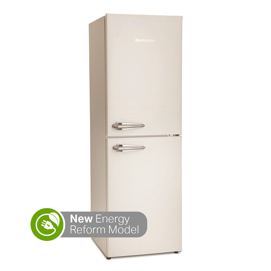 Montpellier MAB145C Retro Fridge Freezer in Cream