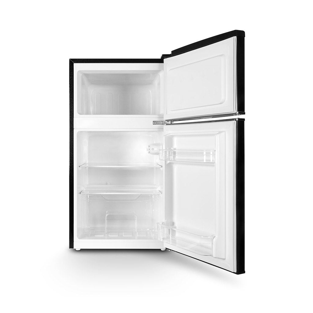 Montpellier MAB2035EK Retro Undercounter Fridge Freezer In Black