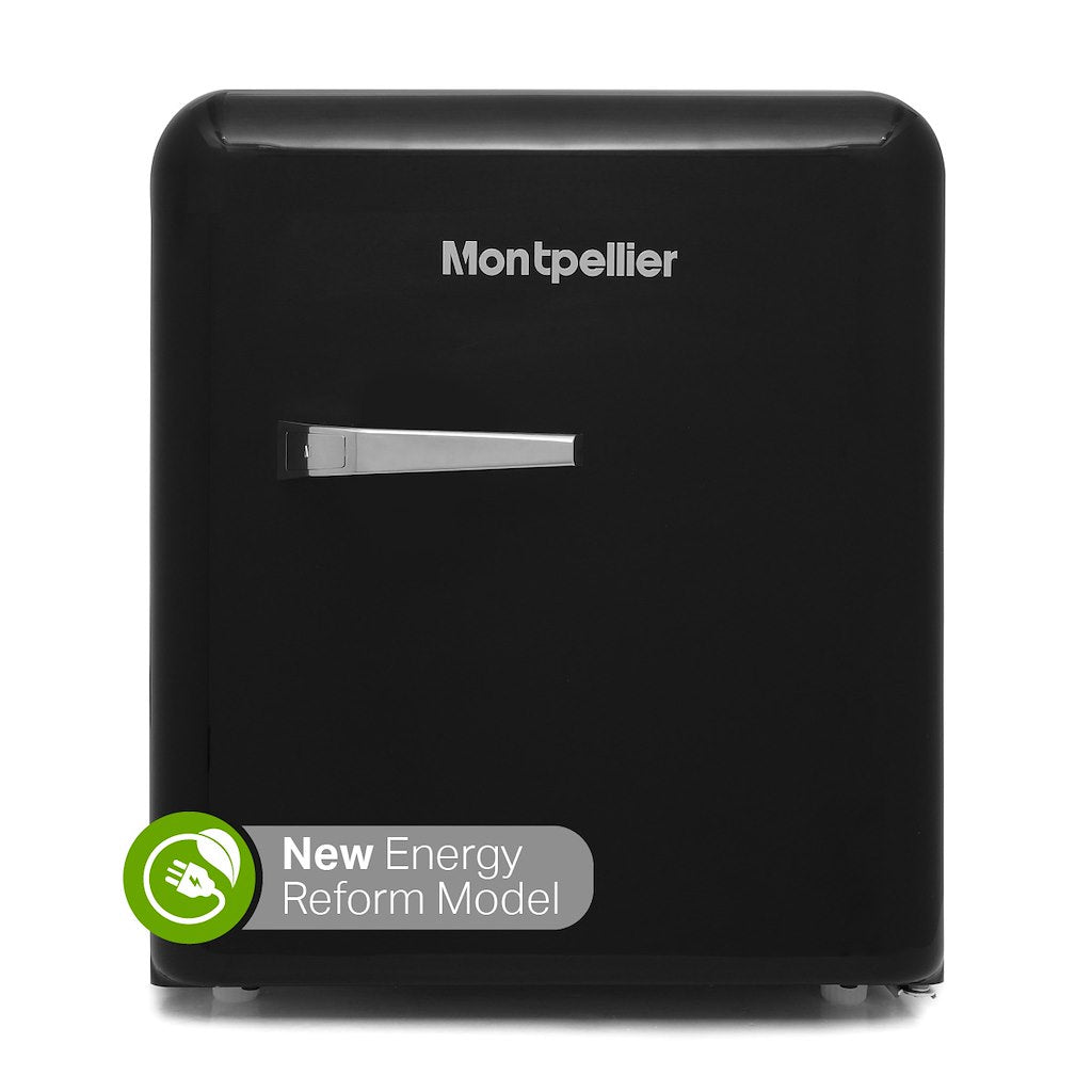 Montpellier MAB55K Table Top Retro Fridge in Black