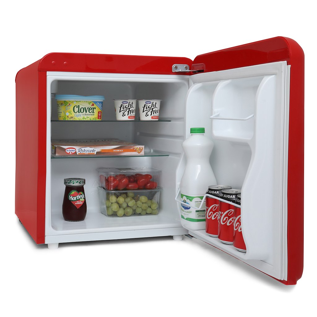 Montpellier MAB55R Table Top Retro Fridge in Red