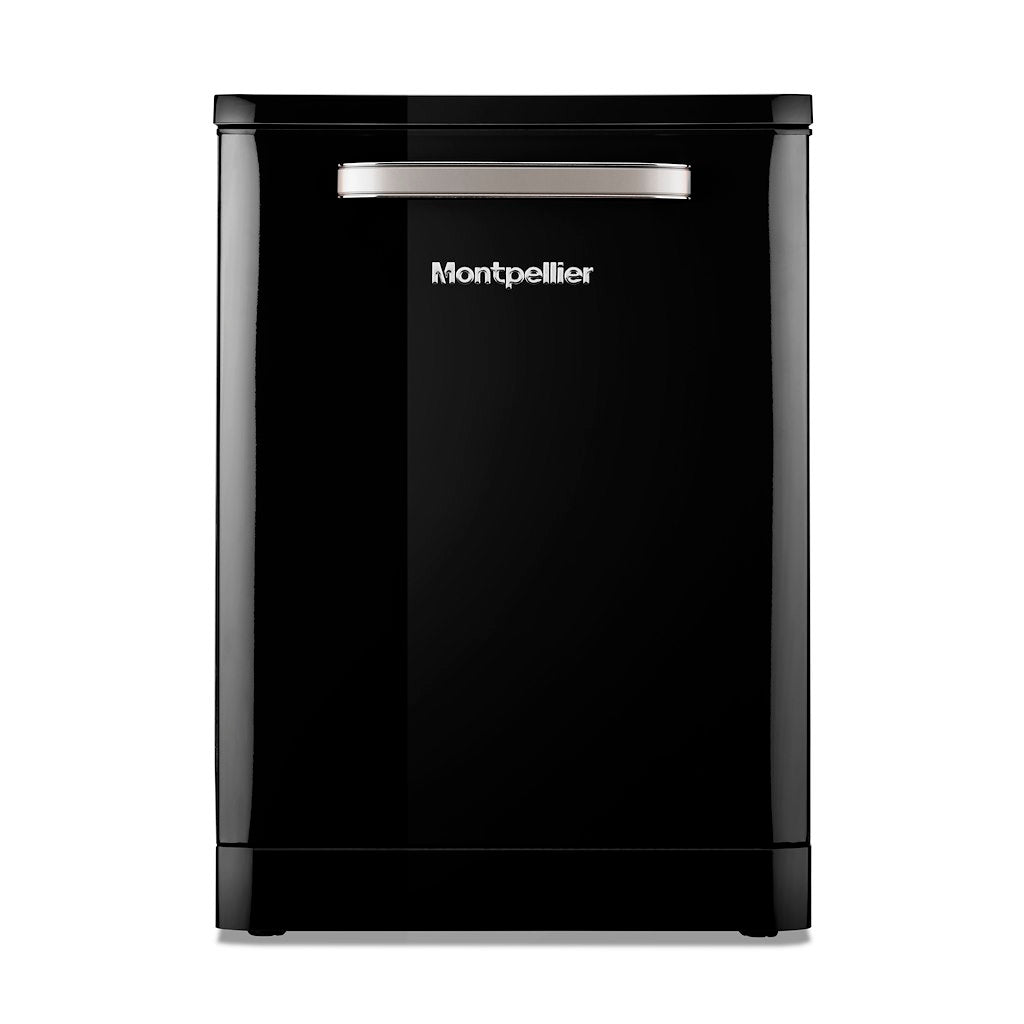 Montpellier MAB6015K 60cm Freestanding Retro Dishwasher in Black