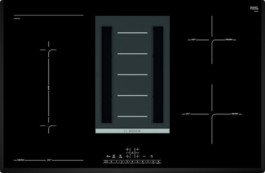 PVS851F21E, Induction hob with integrated ventilation system