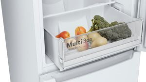 KGN33NWECG, Free-standing fridge-freezer with freezer at bottom