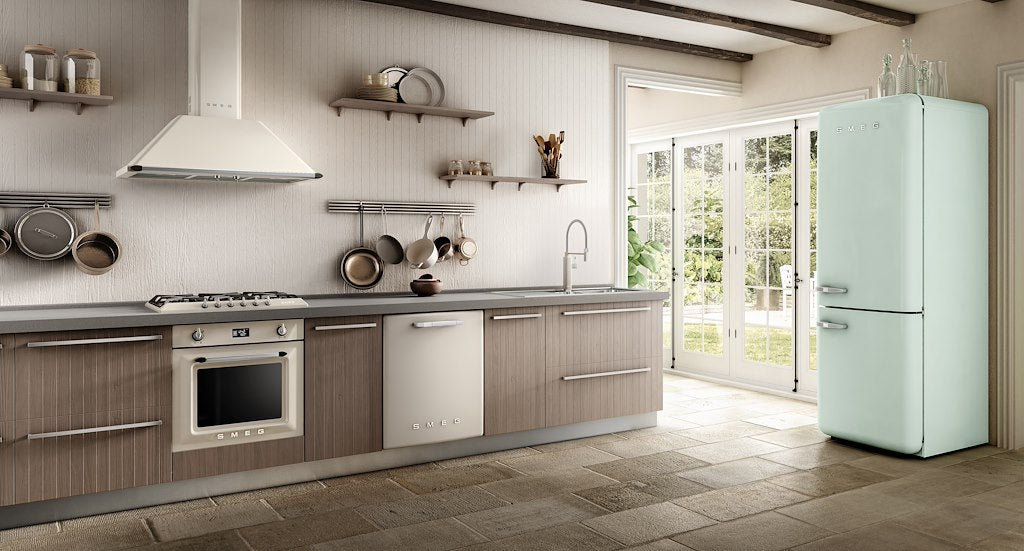 50's style, semi-professional handshower mixer, brass, cream