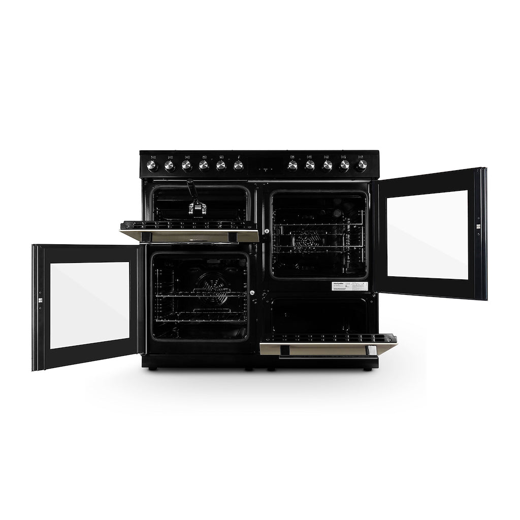 Montpellier MDFRC100K 100cm Dual Fuel Range Cooker In Cream With 2 Fan Assisted Ovens