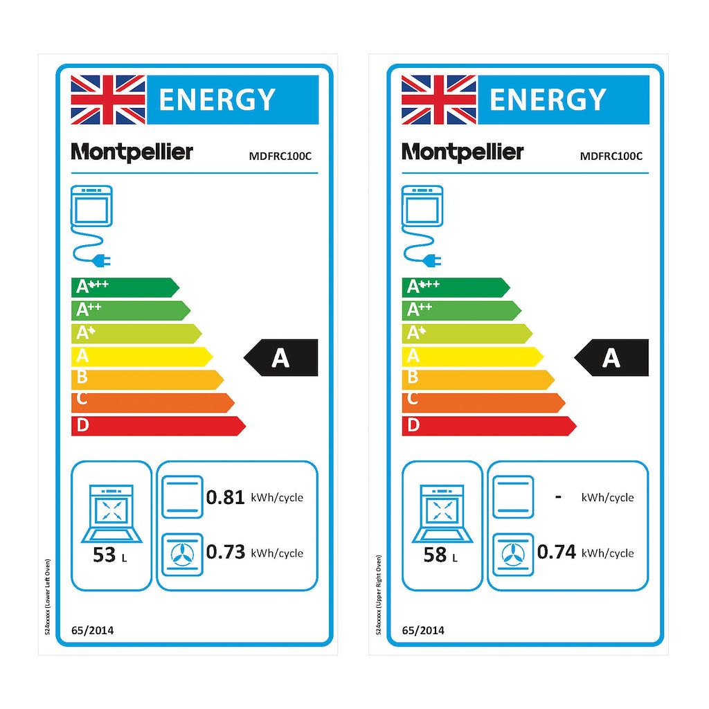 Montpellier MDFRC100K 100cm Dual Fuel Range Cooker In Cream With 2 Fan Assisted Ovens