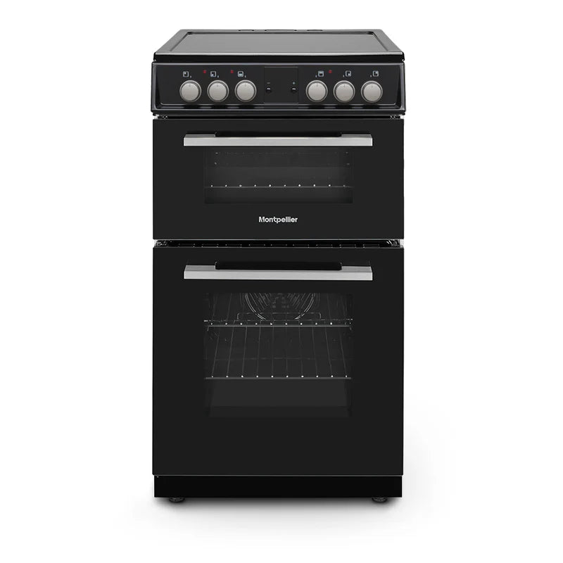 Montpellier MDOC50FK 50cm Double Ceramic Cooker in Black