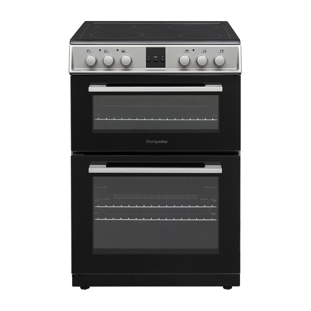 Montpellier MDOC60FS 60cm Ceramic Double Cooker in Silver