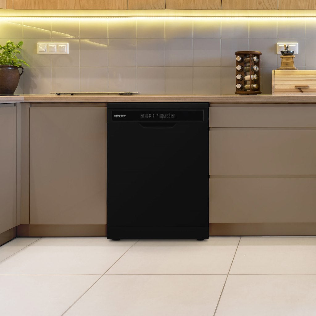 Montpellier MDWD1354K 60cm 13 Please Setting Freestanding Dishwasher - Black