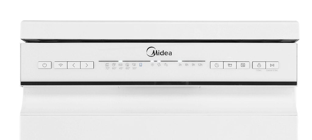 Midea MDWEF1034C(W)-WG-UK 10 Place Setting Freestanding Slimline 45cm Dishwasher - White