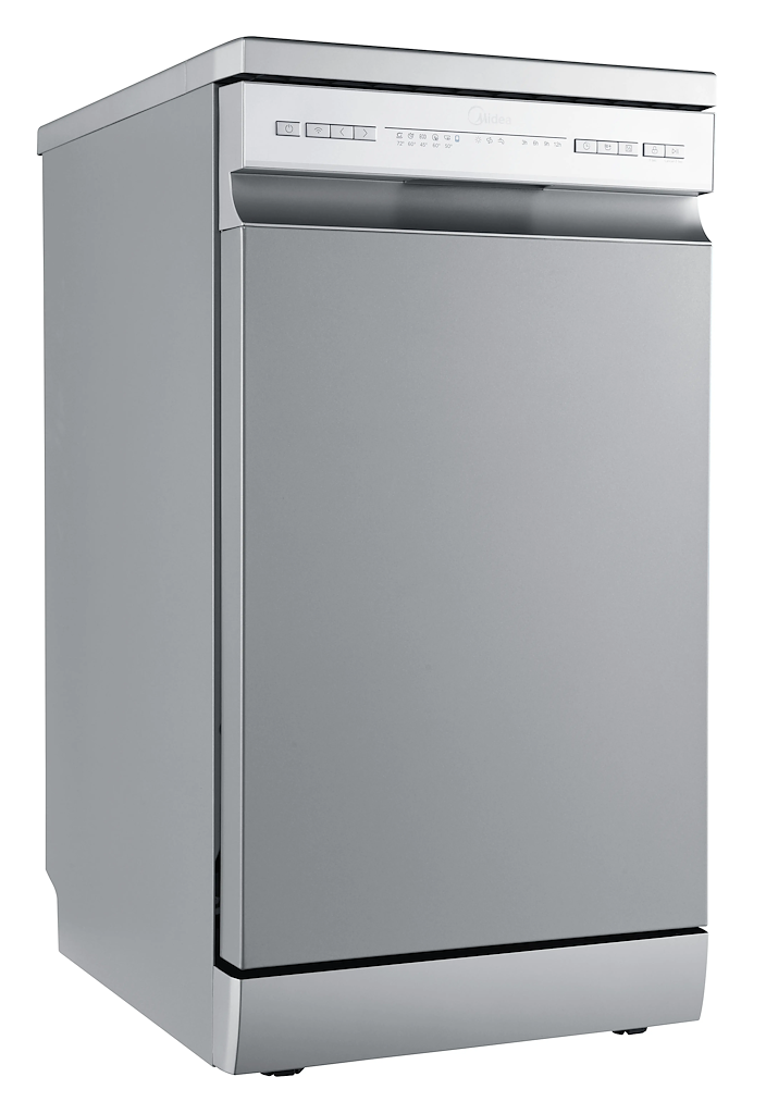Midea MDWEF1034C(S)-WG-UK 10 Place Setting Freestanding Slimline 45cm Dishwasher - Silver