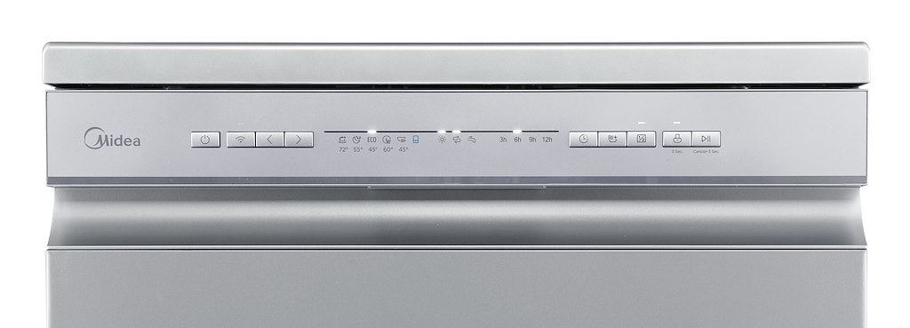 Midea MDWPF1233C(S)-WG-UK 12 Place Setting Freestanding 60cm Dishwasher - Silver
