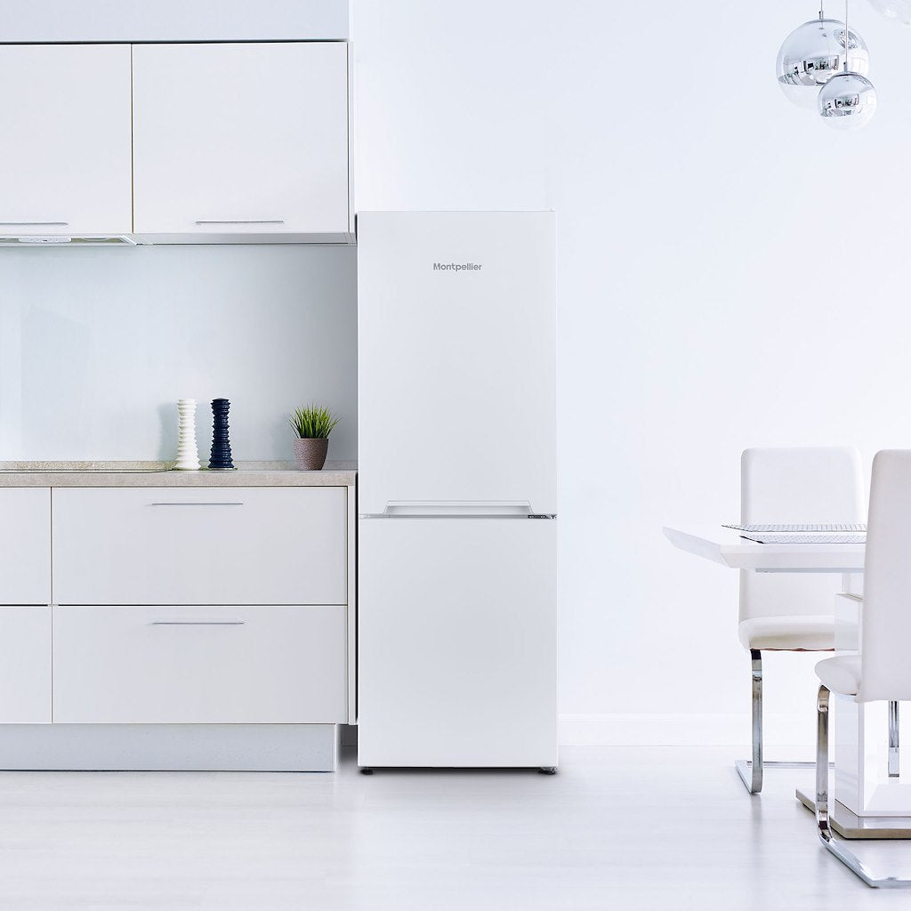 Montpellier MFF155EW Frost Free Fridge Freezer In White