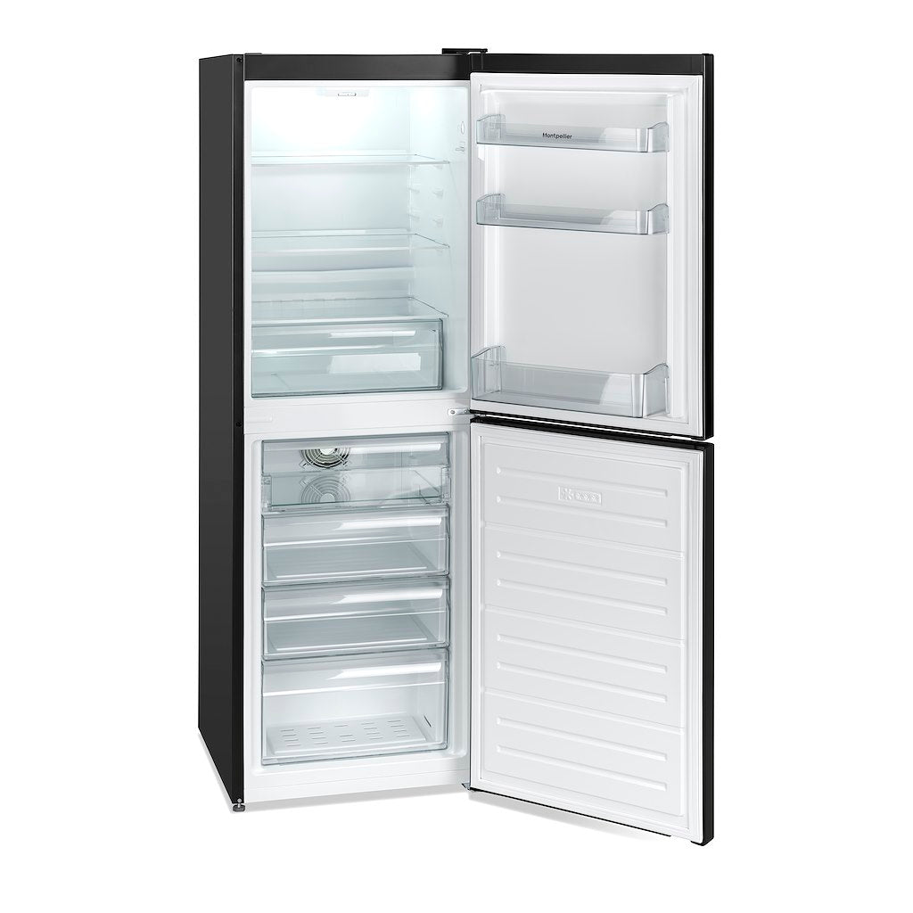 Montpellier MFF165K 50/50 Frost Free Fridge Freezer in Black