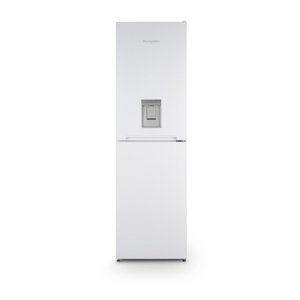 Montpellier MFF183EWWD Frost Free Fridge Freezer With Water Dispenser In White