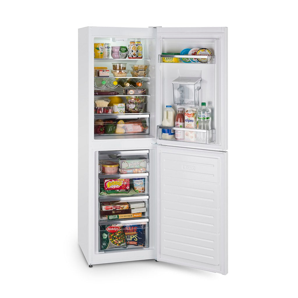 Montpellier MFF183EWWD Frost Free Fridge Freezer With Water Dispenser In White