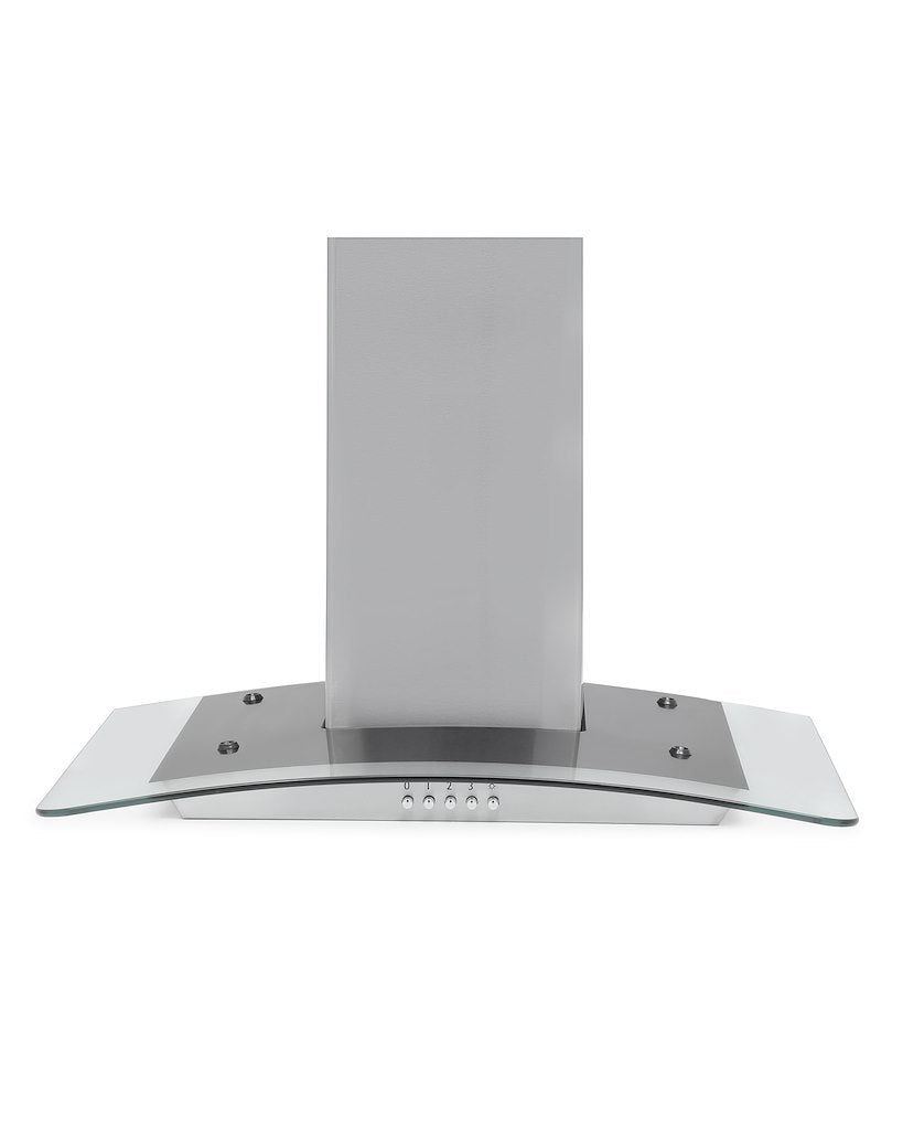 Montpellier MHG600X 60cm Curved Glass Stainless Steel Chimney Hood