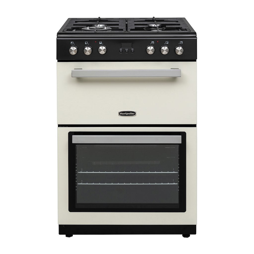 Montpellier MMRDF60FC 60cm Dual Fuel Mini Range Cooker in Cream