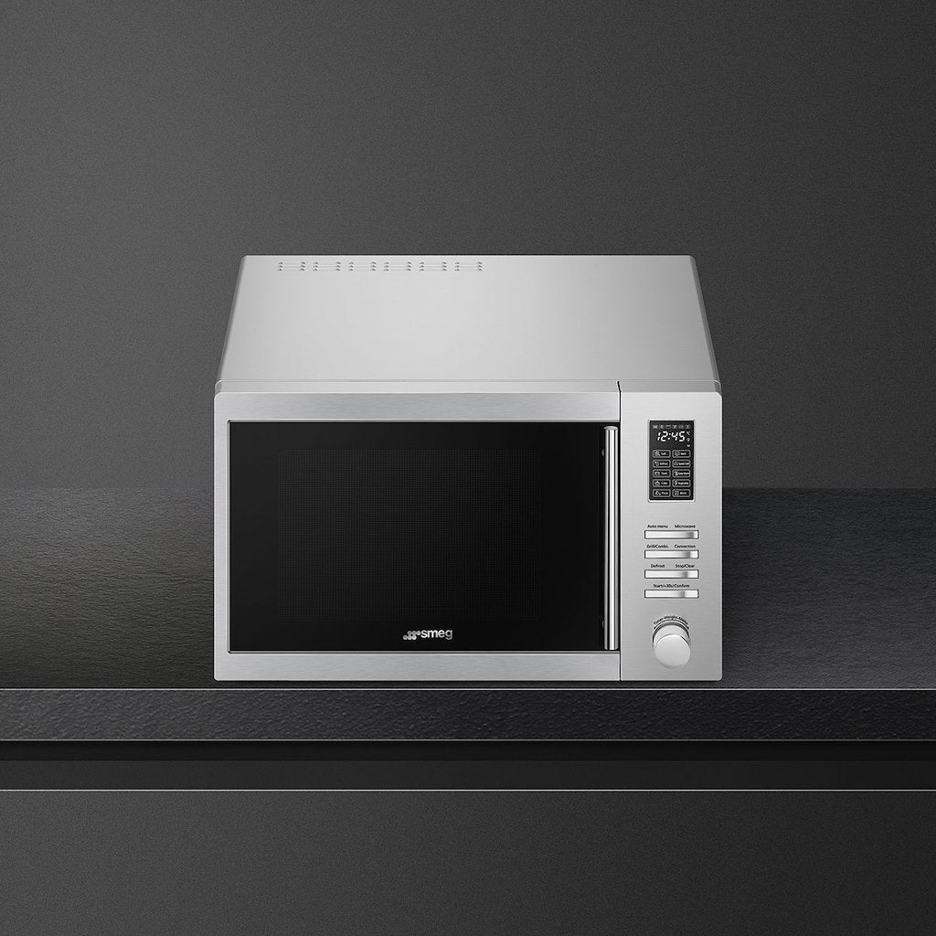 Smeg MOE34CXIUK 34 Litre Freestanding Combination Microwave in Stainless Steel