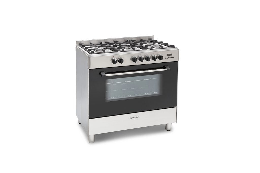Montpellier MR91DFMX Dual Fuel Range Cooker in Stainless Steel