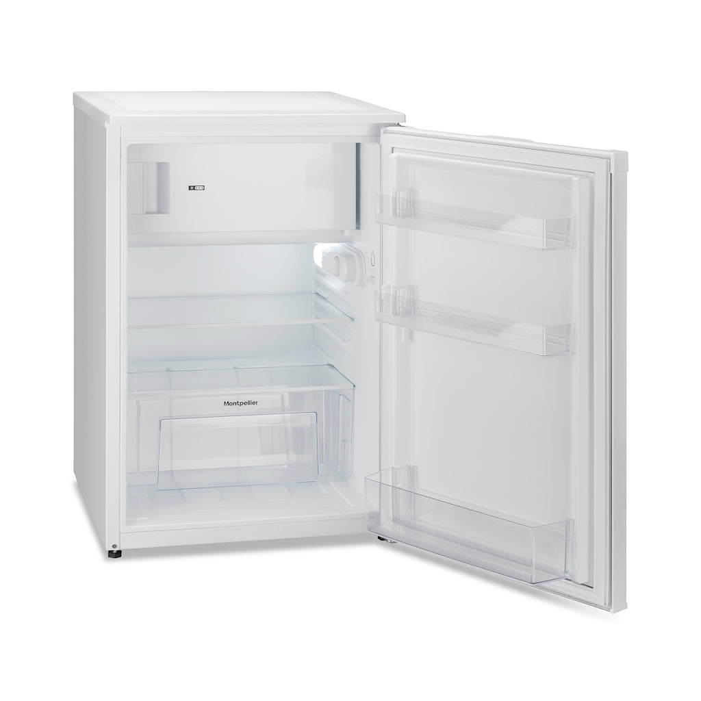 Montpellier MRF54W Undercounter Fridge with 4* Icebox in White