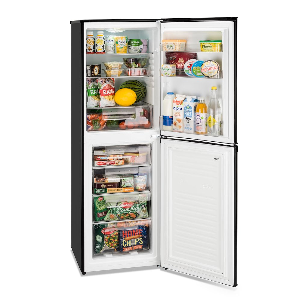 Montpellier MS175BK 50/50 Static Fridge Freezer in Black