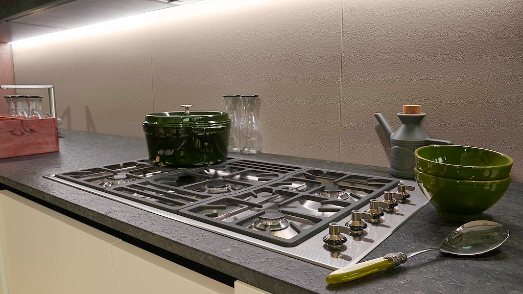 Smeg PGF95-4 87cm Classic Gas Hob, Stainless Steel