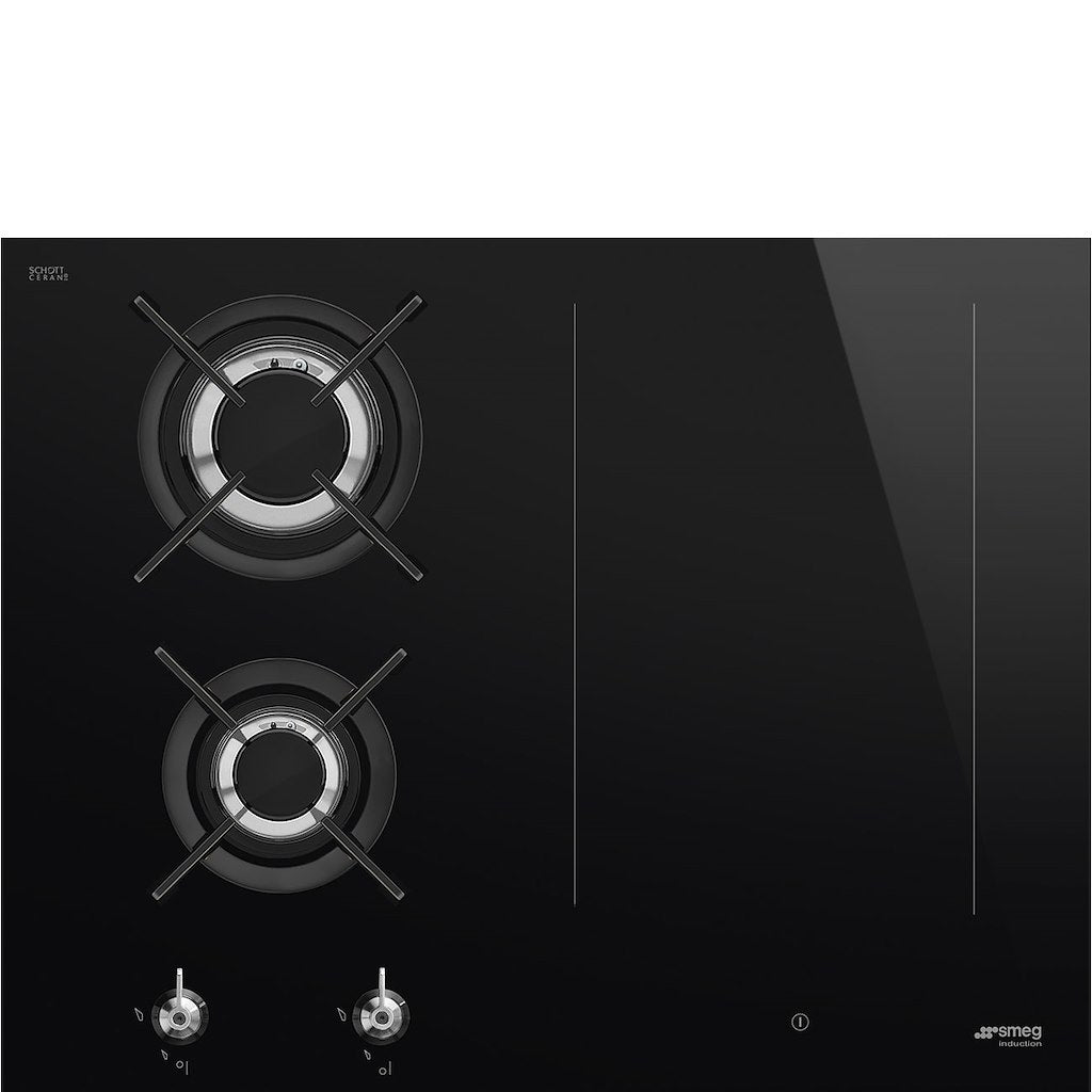 Smeg PM3643D 65cm Classic Mixed Fuel Hob 2 Gas Burners 1 Induction Multizone