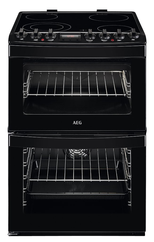 AEG CCB6740ACB SteamBake Ceramic Electric Cooker with Double Oven