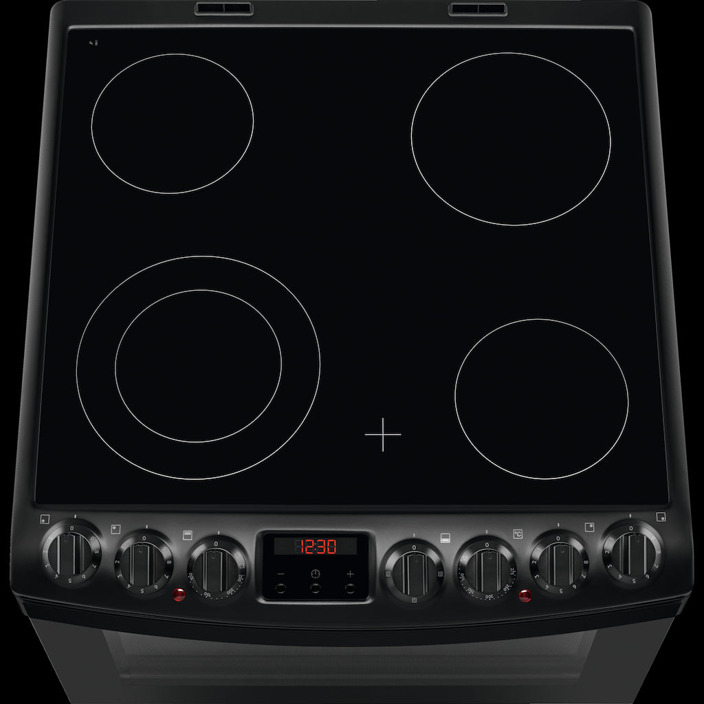 AEG CCB6740MCB 6000 SteamBake Ceramic Electric Cooker with Double Oven