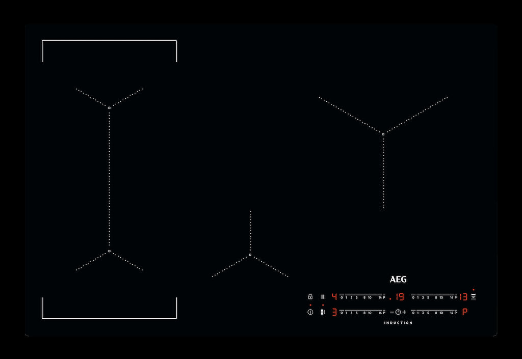 AEG IKX84443CB 6000 Bridge Full Induction Hob with Hob2Hood