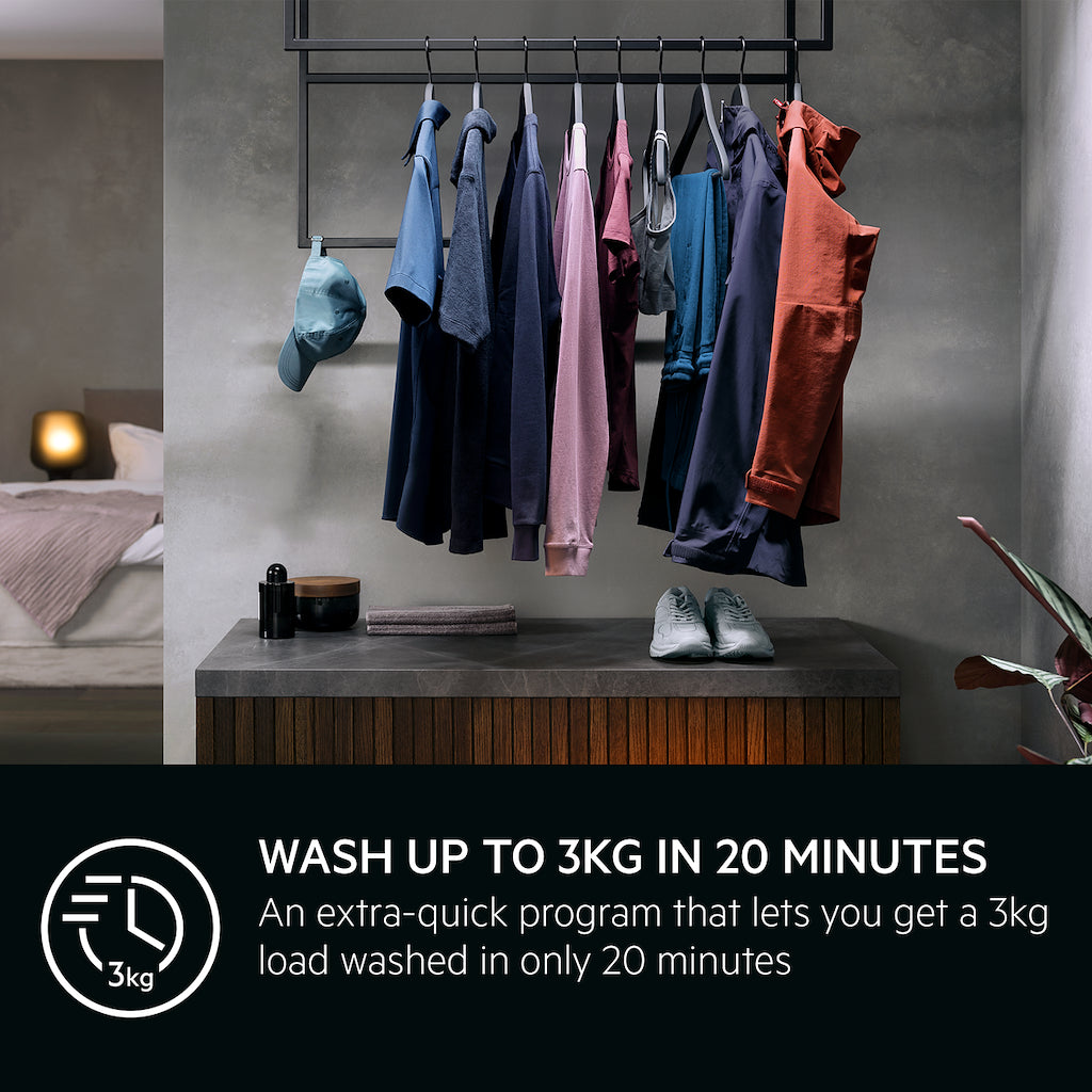 AEG LFR61844B 6000 Series Short Front Loading Full Size 8kg Washing Machine