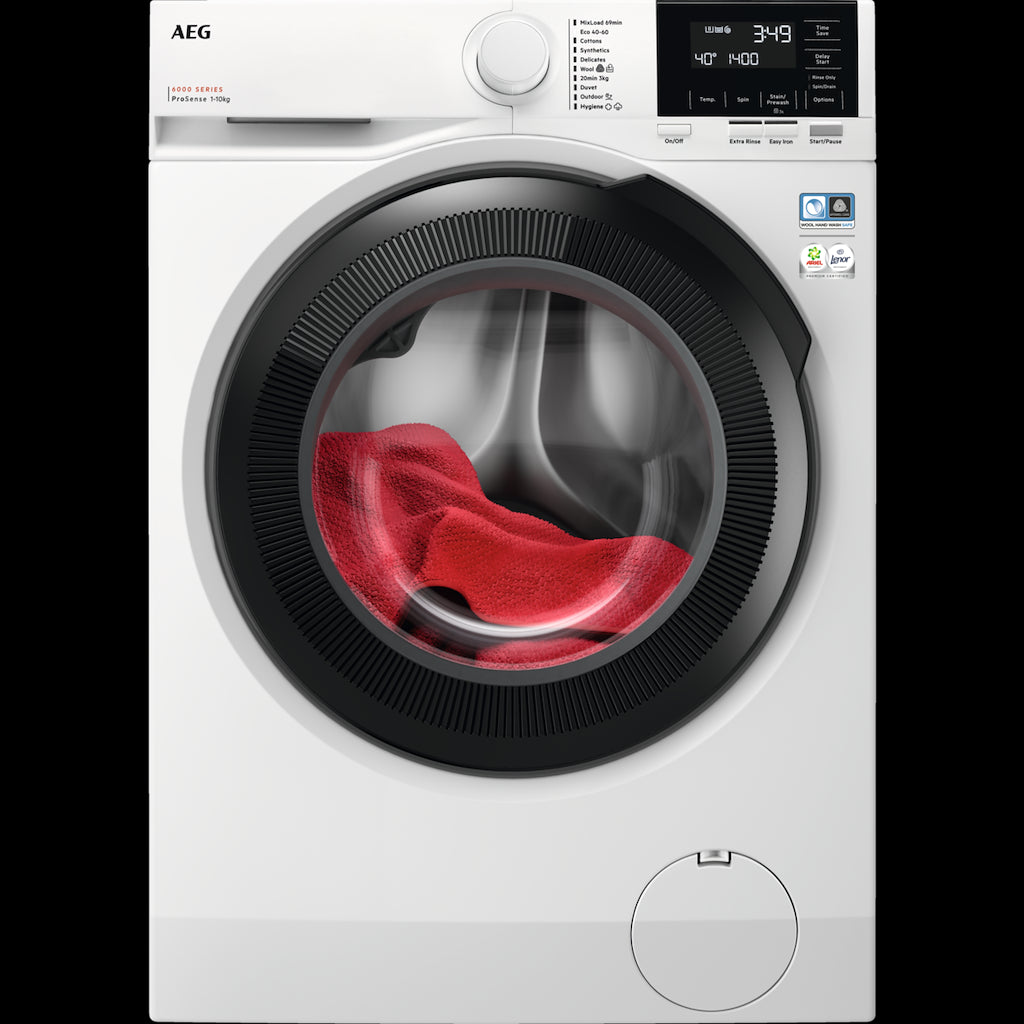 AEG LFR61144B 6000 Series Front Loading Full Size 10kg Washing Machine