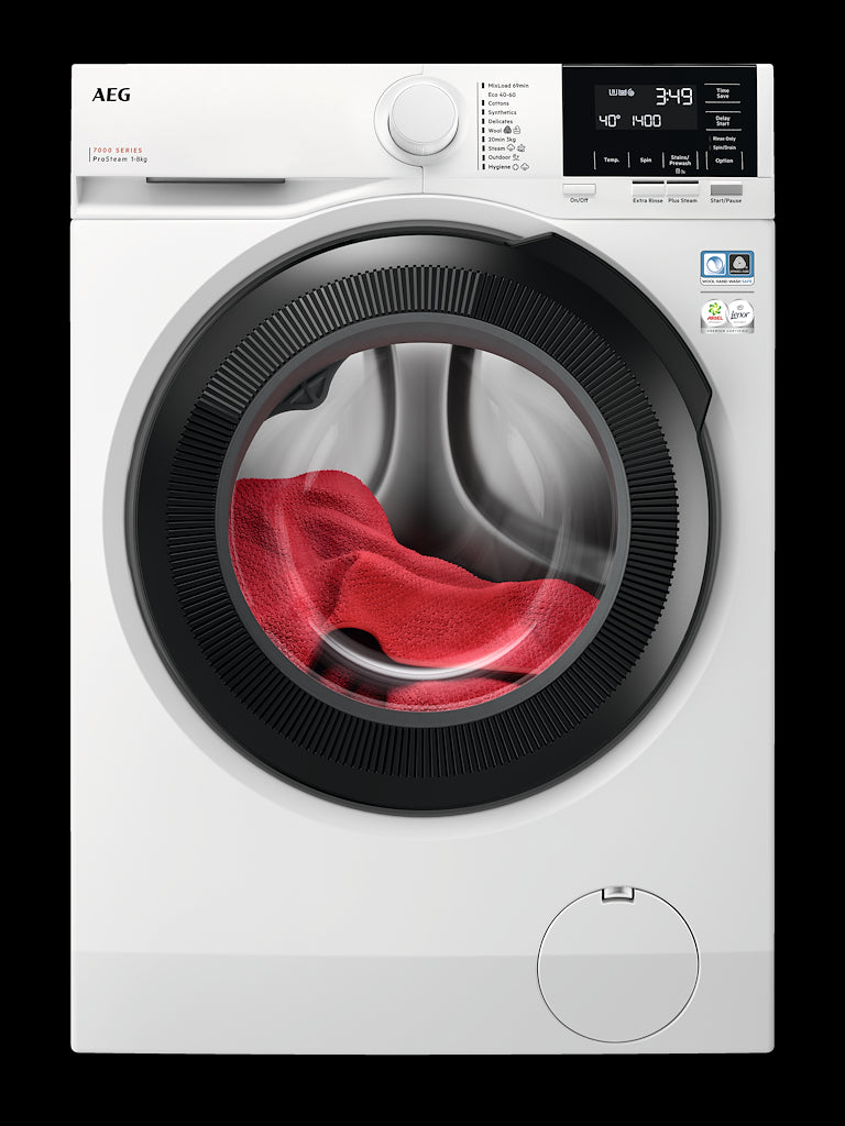 AEG LFR71864B 7000 Series Short Front Loading Full Size 8kg Washing Machine