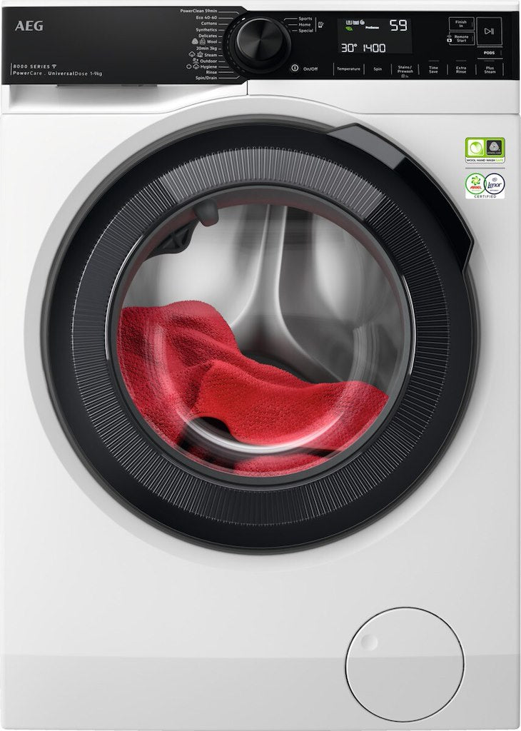 AEG LFR84946UC 8000 Series UniversalDose Front Loading Full Size 9kg Washing Machine