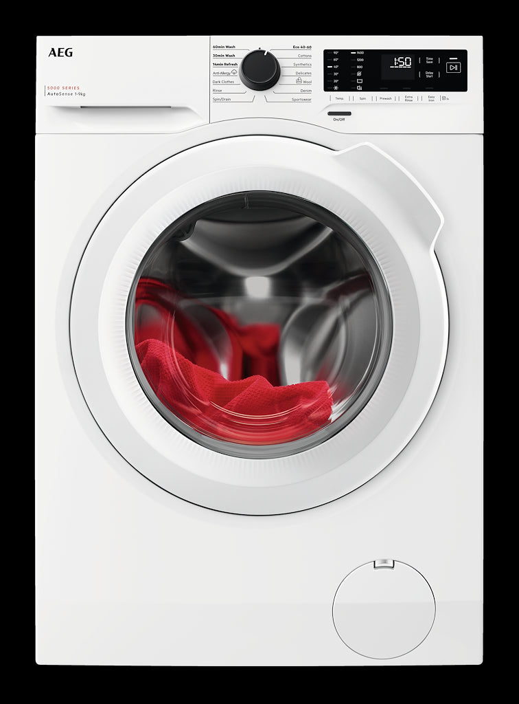 AEG LFX50942B 5000 Series Front Loading Full Size 9kg Washing Machine