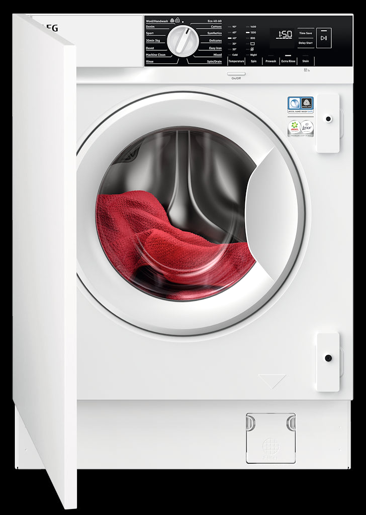 AEG LFX6G8434BI 6000 Series Front Loading Full Size 8kg Washing Machine