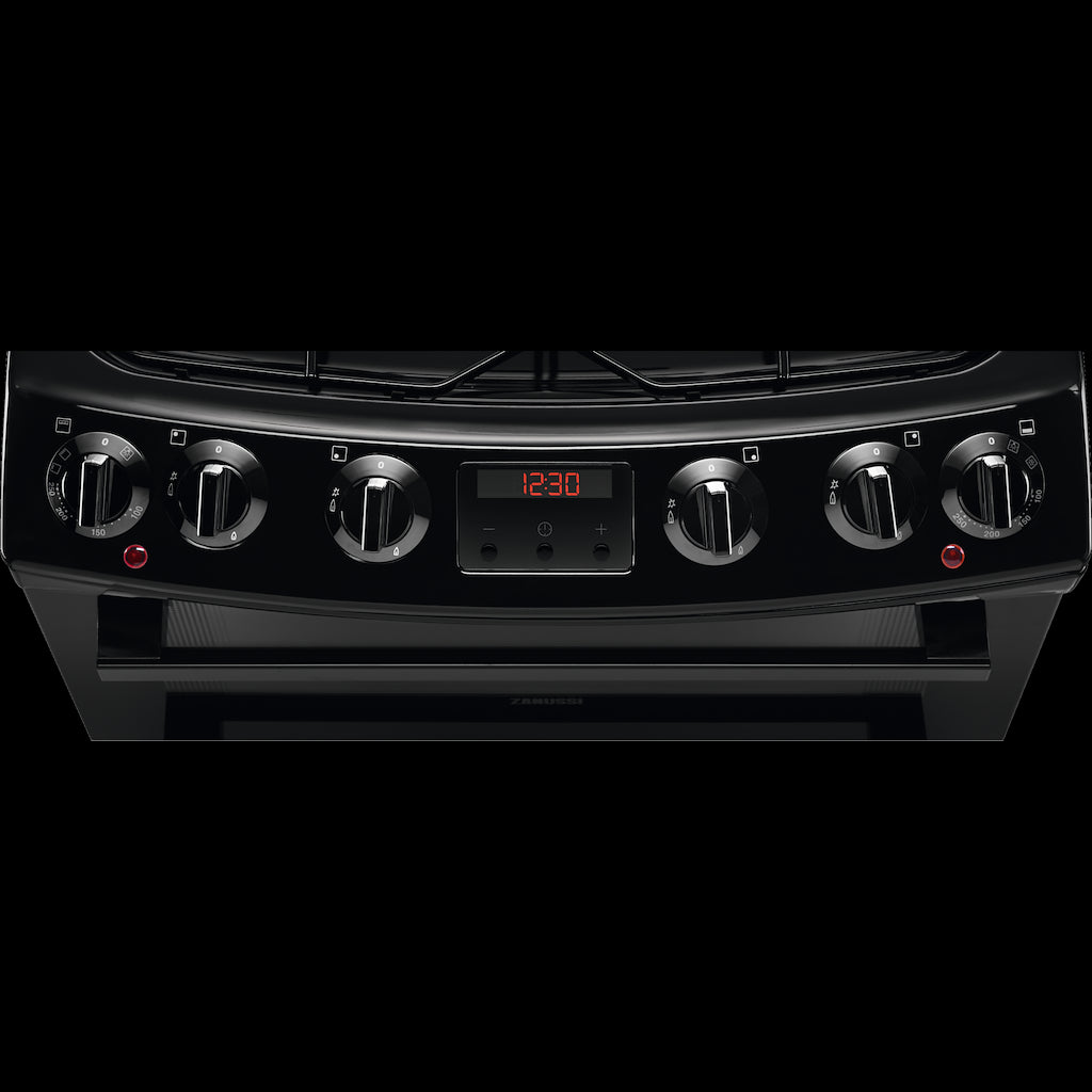 Zanussi ZCK66350BA 60cm Dual Fuel Cooker
