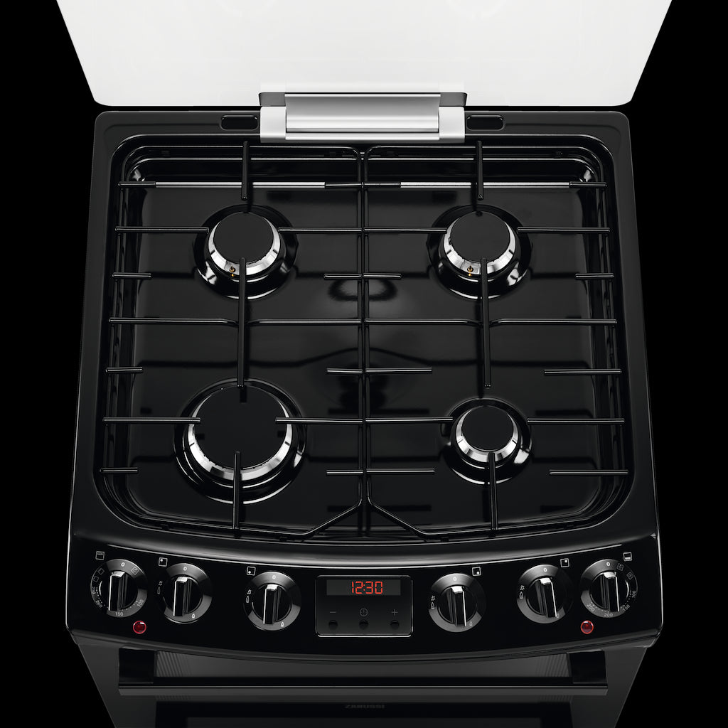 Zanussi ZCK66350BA 60cm Dual Fuel Cooker