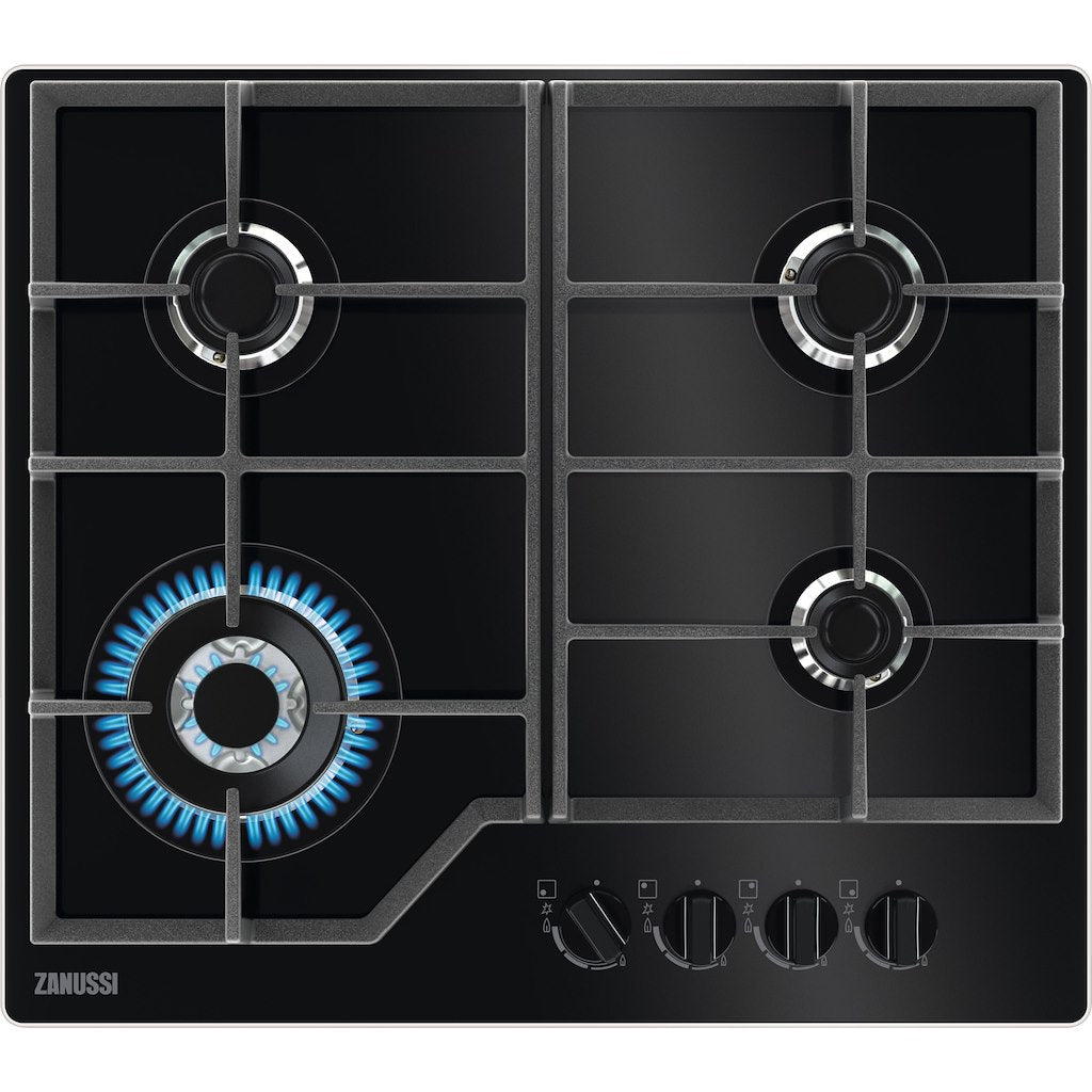Zanussi ZGGN645K Series 60 60cm Gas on Glass Gas Hob