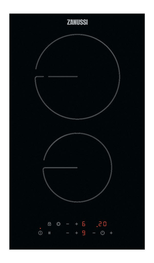 Zanussi ZHRN383K 29cm 2-Zone Ceramic Domino Hob