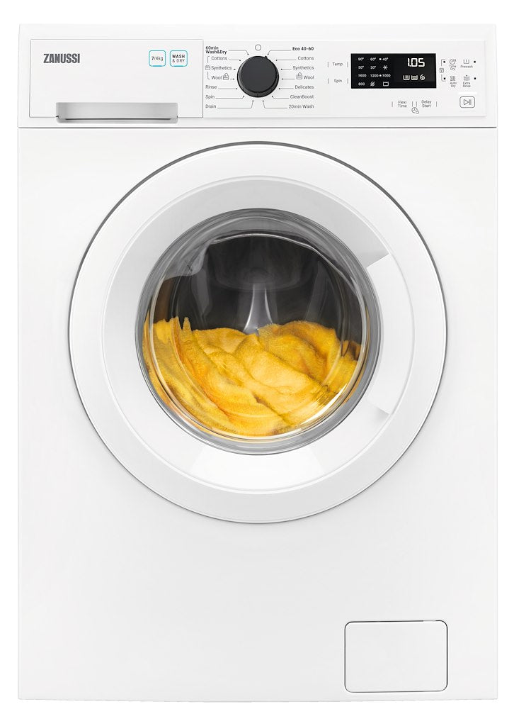 Zanussi ZWD76NB4PW Freestanding 7/4kg Washer Dryer