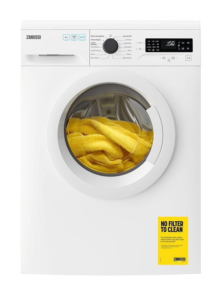 Zanussi ZWF824B3PW Freestanding 8kg Washing Machine