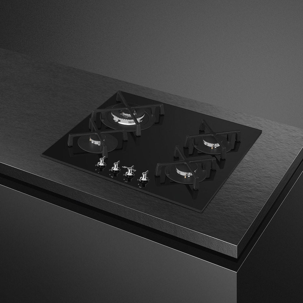 p60 cm gas hob GlassOnSteel Classica